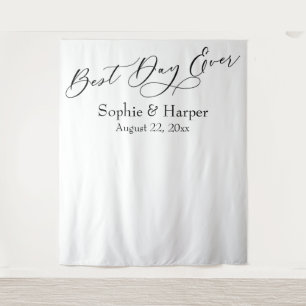 Einfaches Foto Hintergrund "Bester Tag Aller" Wandteppich