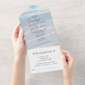 Einfaches Foto Hochzeit RSVP All In One Einladung (Abreißen)