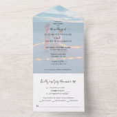Einfaches Foto Hochzeit RSVP All In One Einladung (Innen Boden)