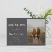 Einfaches Foto Hochzeit Sichern Sie das Datum Save The Date (Stehend Vorderseite)