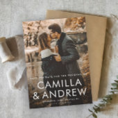 Einfaches Foto Hochzeit Speichern Sie das Date Mag Magnetkarte