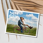 Einfaches Foto Hochzeit speichern Sie das Datum Ankündigungspostkarte