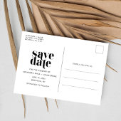 Einfaches Foto Hochzeit speichern Sie das Datum Ankündigungspostkarte