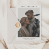 Einfaches Foto Hochzeit speichern Sie das Datum Einladung