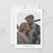 Einfaches Foto Hochzeit speichern Sie das Datum Einladung (Vorderseite)