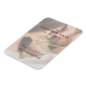 Einfaches Foto Hochzeit speichern Sie das Datum Magnet (Linke Seite)