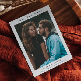 Einfaches Foto Hochzeit speichern Sie das Datum Magneteinladung