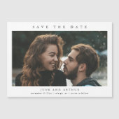 Einfaches Foto Hochzeit speichern Sie das Datum Magneteinladung (Vorderseite)