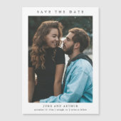 Einfaches Foto Hochzeit speichern Sie das Datum Magneteinladung (Vorderseite)