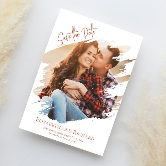 Einfaches Foto Hochzeit speichern Sie das Datum Save The Date