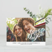 Einfaches Foto Hochzeit speichern Sie das Datum Save The Date (Stehend Vorderseite)