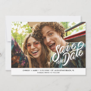 Einfaches Foto Hochzeit speichern Sie das Datum Save The Date