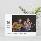 Einfaches Foto Hochzeit speichern Sie das Datum Save The Date (Stehend Vorderseite)