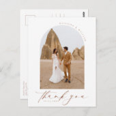 Einfaches Foto Hochzeit Vielen Dank Postkarte (Vorne/Hinten)