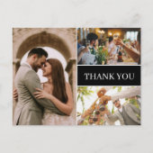 Einfaches Foto Hochzeit Vielen Dank Postkarte (Vorderseite)
