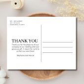 Einfaches Foto Hochzeit Vielen Dank Postkarte