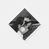 Einfaches Foto Hochzeit von Napkins Serviette (Ecke)