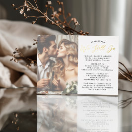 Einfaches Foto Hochzeit Vow Renewal Jubiläum Party Folieneinladung