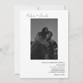 Einfaches Foto Hochzeitsempfang 001 Einladung (Vorderseite)