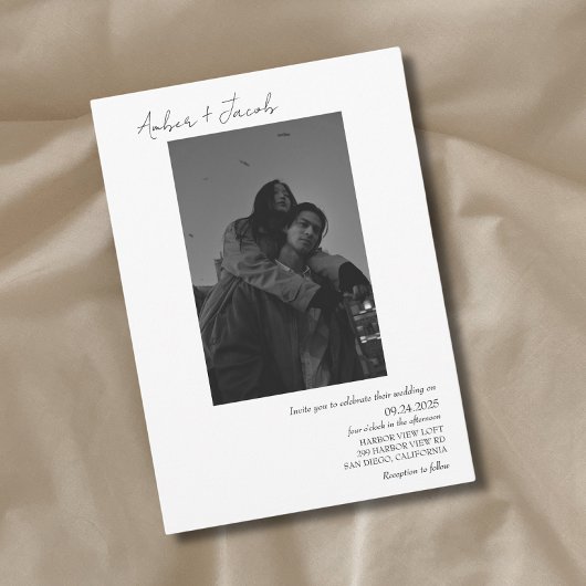 Einfaches Foto Hochzeitsempfang 001 Einladung