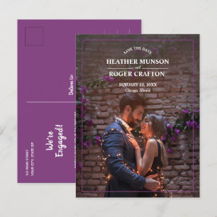 Einfaches Foto Hochzeitssache speichern Sie das Da Ankündigungspostkarte