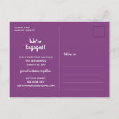 Einfaches Foto Hochzeitssache speichern Sie das Da Ankündigungspostkarte (Rückseite)