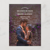 Einfaches Foto Hochzeitssache speichern Sie das Da Ankündigungspostkarte (Vorderseite)