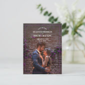 Einfaches Foto Hochzeitssache speichern Sie das Da Ankündigungspostkarte (Stehend Vorderseite)