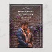 Einfaches Foto Hochzeitssache speichern Sie das Da Ankündigungspostkarte (Vorderseite)