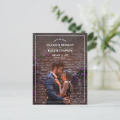 Einfaches Foto Hochzeitssache speichern Sie das Da Ankündigungspostkarte (Stehend Vorderseite)