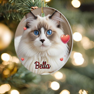 Einfaches Foto Hörer CAT personalisieren Keramik Ornament