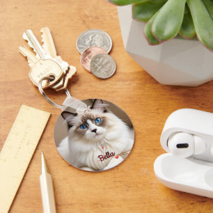 Einfaches Foto Hörer CAT personalisieren Schlüsselanhänger
