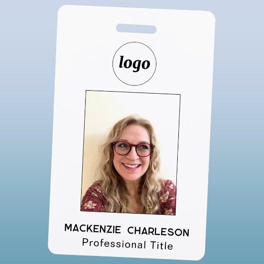 Einfaches Foto-ID Business Nametag Ausweis