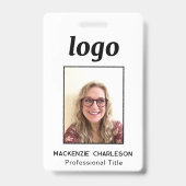 Einfaches Foto-ID Nametag Ausweis (Vorderseite)