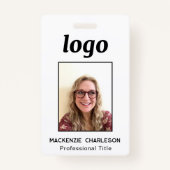 Einfaches Foto-ID Nametag Ausweis (Vorderseite)