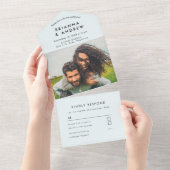 Einfaches Foto in einer Hochzeit All In One Einladung (Abreißen)