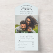 Einfaches Foto in einer Hochzeit All In One Einladung (Innen Boden)