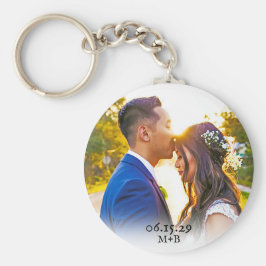 Einfaches Foto-Jubiläum-Valentinstag-Geschenk Schlüsselanhänger