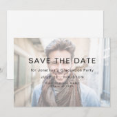 Einfaches Foto Light Overlay 2025 Abschluss Save The Date (Vorne/Hinten)