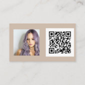 Einfaches Foto-Logo für Sand-Bräune Visitenkarte (Rückseite)