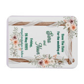 Einfaches Foto Magnet der Hochzeitseinladung (Horizontal)