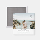 Einfaches Foto - Meer Save the Date Magnet (Vorderseite/Rückseite)