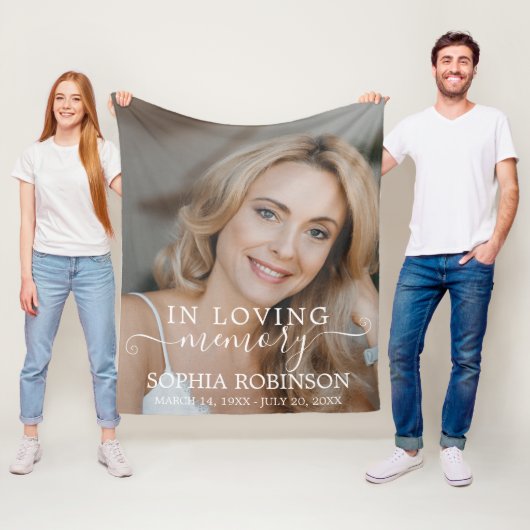 Einfaches Foto Memorial Keepake Fleecedecke (Beispiel)