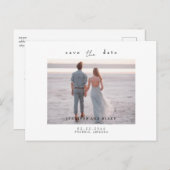 Einfaches Foto Minimalistisch Save the Date Postka Postkarte (Vorne/Hinten)