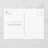 Einfaches Foto Minimalistisch Save the Date Postka Postkarte (Rückseite)