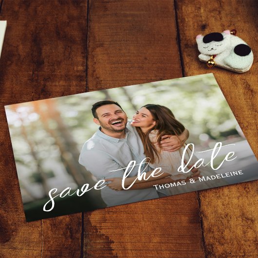 Einfaches Foto Minimalistisches Foto Save the Date Einladungspostkarte