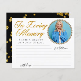 Einfaches Foto mit einer Memory-Bestattungskarte f