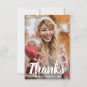 Einfaches Foto mit feinem Typografie Moderner Absc Dankeskarte (Vorderseite)
