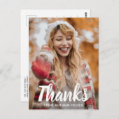 Einfaches Foto mit feinem Typografie Moderner Absc Postkarte (Vorne/Hinten)