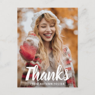 Einfaches Foto mit feinem Typografie Moderner Absc Postkarte